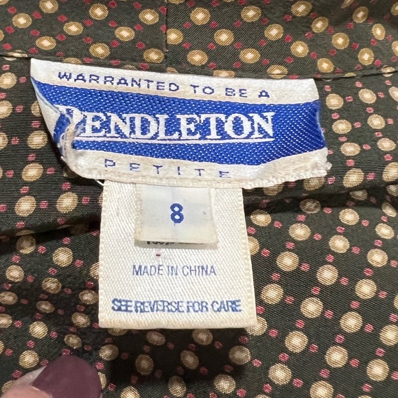 Pendleton Vintage Button Up Blouse Shirt Women's 8 - Picture 3 of 5